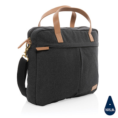 Impact AWARE™ 16 oz. rCanvas Laptop-Tasche, schwarz