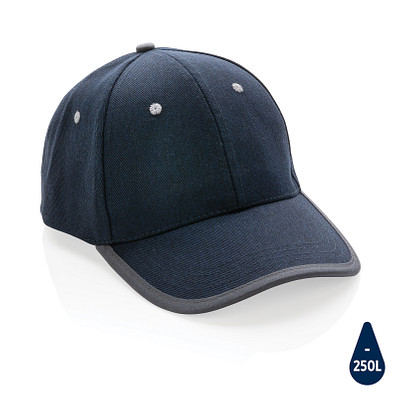Impact AWARE™ 280gr Brushed rCotton 6 Panel Kontrast-Cap, navy blau