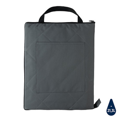 Impact Aware™ RPET faltbare, gesteppte Picknickdecke, anthrazit