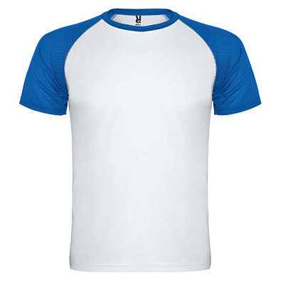 Indianapolis Sport T-Shirt für Kinder, weiß / royalblau, 4