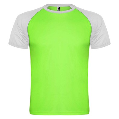 Indianapolis T-Shirt Unisex aus recyceltem Material, Fluor Green / schwarz, XL