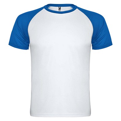 Indianapolis T-Shirt Unisex aus recyceltem Material, weiß / royalblau, 3XL