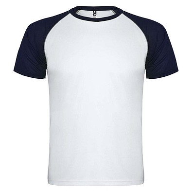 Indianapolis T-Shirt Unisex aus recyceltem Material, weiß / Navy Blue, M