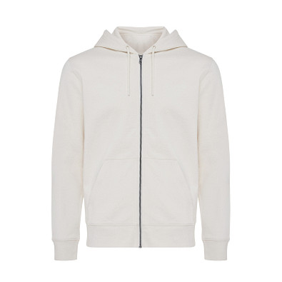 Iqoniq Abisko Zip-Kapuzenpullover aus recycelter Baumwolle, natural raw, M