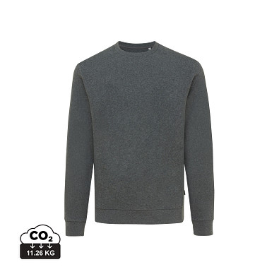 Iqoniq Denali ungefärbt. Rundhals-Sweater aus recycelter BW, ungefärbtes Anthrazit, XXXL