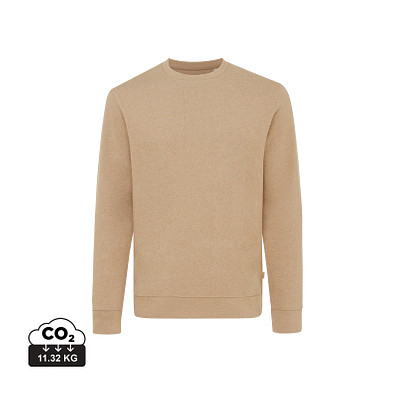 Iqoniq Denali ungefärbt. Rundhals-Sweater aus recycelter BW, ungefärbtes braun, XXS