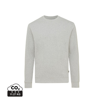 Iqoniq Denali ungefärbt. Rundhals-Sweater aus recycelter BW, ungefärbtes Grau, L