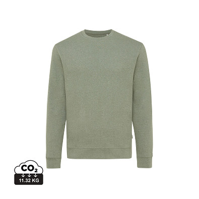 Iqoniq Denali ungefärbt. Rundhals-Sweater aus recycelter BW, ungefärbtes grün, XXS