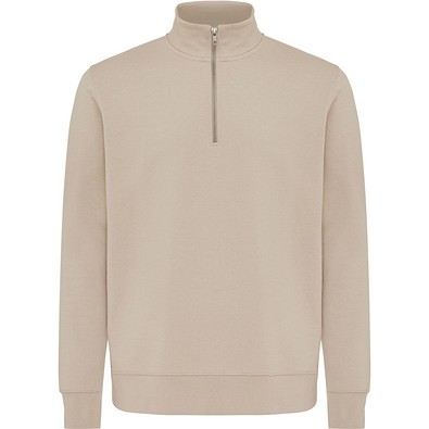 IQONIQ Elgon Quarter-Zip-Sweater aus rec. Baumwolle, desert, XXS