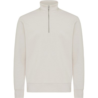 IQONIQ Elgon Quarter-Zip-Sweater aus rec. Baumwolle, ivory white, XXXL