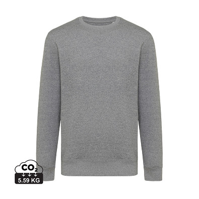 Iqoniq Etosha Lightweight Sweater aus recycelter Baumwolle, ungefärbte helles Anthrazit, XXL