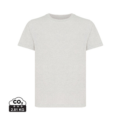 Iqoniq Koli Kids T-Shirt aus recycelter Baumwolle, ungefärbte helles Grau, 7-8 y