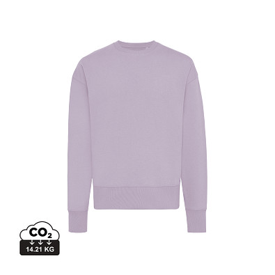 Iqoniq Kruger Relax-Rundhals-Sweater aus recycelt. Baumwolle, lavender, XXXL