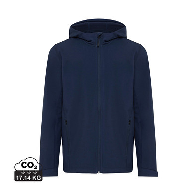Iqoniq Makalu Herren Softshelljacke aus recyceltem Polyester, navy blau, XXXL