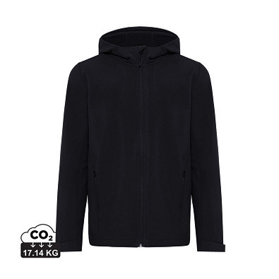 Iqoniq Makalu Herren Softshelljacke aus recyceltem Polyester, schwarz, XXXL
