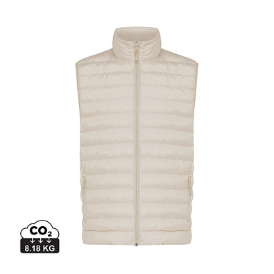 Iqoniq Meru Herren Bodywarmer aus recyceltem Polyester, beige, XXXL