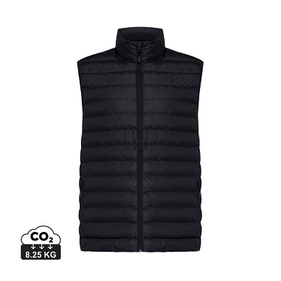 Iqoniq Meru Herren Bodywarmer aus recyceltem Polyester, schwarz, S