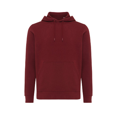 Iqoniq Rila Lightweight Hoodie aus recycelter Baumwolle, burgunderrot, L
