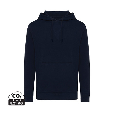 Iqoniq Rila Lightweight Hoodie aus recycelter Baumwolle, navy blau, XXL