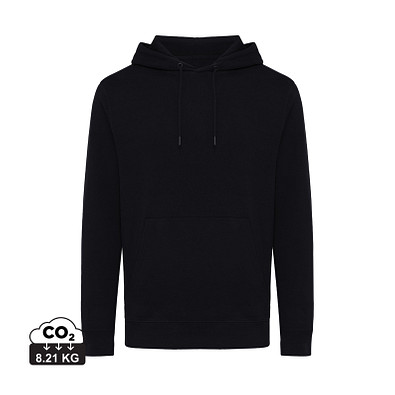 Iqoniq Rila Lightweight Hoodie aus recycelter Baumwolle, schwarz, 5XL