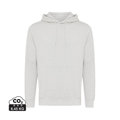 Iqoniq Rila Lightweight Hoodie aus recycelter Baumwolle, ungefärbte helles Grau, 5XL