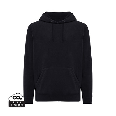 Iqoniq Trivor Mikrofleece-Kapuzenjacke aus recyc. Polyester, schwarz, XL