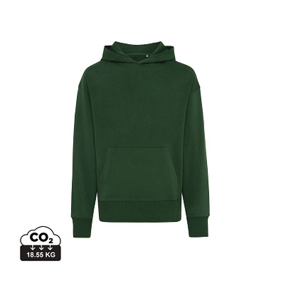 Iqoniq Yoho Relax-Hoodie aus recycelter Baumwolle, waldgrün, XL