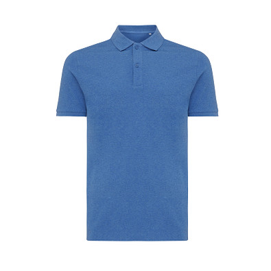 Iqoniq Yosemite PiquÃ©-Poloshirt aus recycelter Baumwolle, heather blue, 4XL