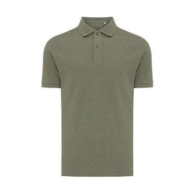 Iqoniq Yosemite PiquÃ©-Poloshirt aus recycelter Baumwolle, heather green, 5XL