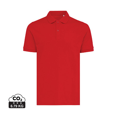 Iqoniq Yosemite Piqué-Poloshirt aus recycelter Baumwolle, rot, XXXL