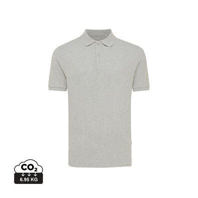 Iqoniq Yosemite Piqué-Poloshirt aus recycelter Baumwolle, ungefärbtes Grau, XS