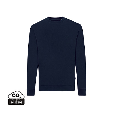 Iqoniq Zion Rundhals-Sweater aus recycelter Baumwolle, navy blau, L
