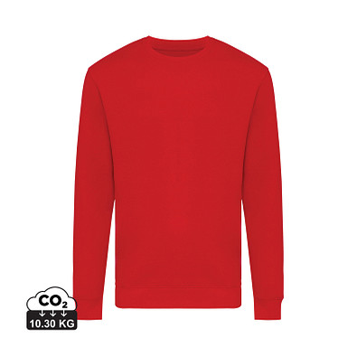 Iqoniq Zion Rundhals-Sweater aus recycelter Baumwolle, rot, XL
