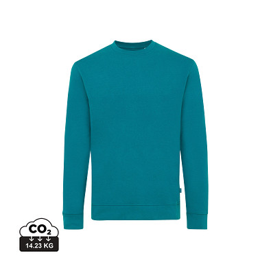 Iqoniq Zion Rundhals-Sweater aus recycelter Baumwolle, verdigris, XXXL