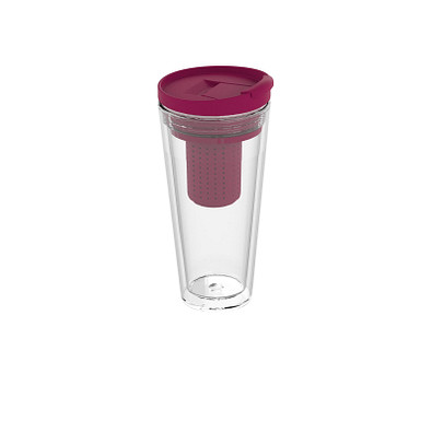 Isolierbecher Mocha mit Teesieb, transparent