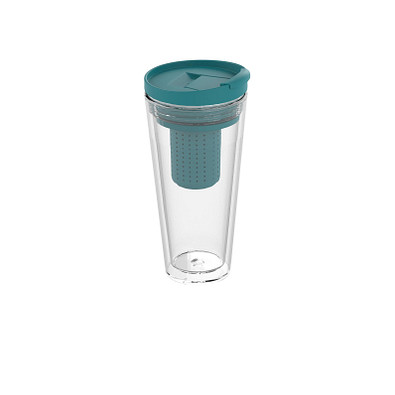 Isolierbecher Mocha mit Teesieb, transparent