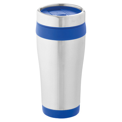 Isolierbecher Trend, 400 ml, silber/blau