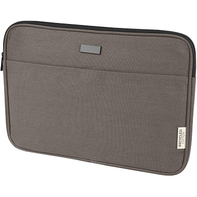 Joey 14 Zoll Laptophülle aus GRS recyceltem Canvas 2 L, grau