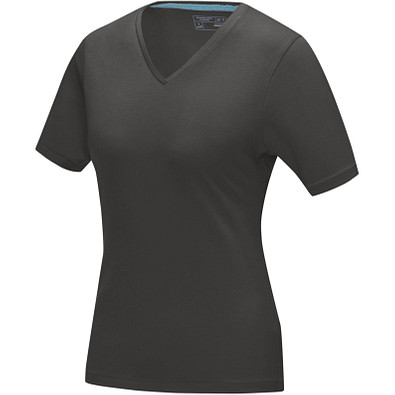 Kawartha T-Shirt für Damen mit V-Ausschnitt, storm grey, XL