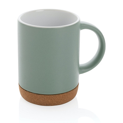 Keramikbecher mit Korkboden, grün