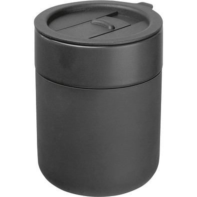 Keramiktrinkbecher mit Silikonhülle, 340ml , anthrazit