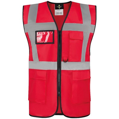 Korntex® Comfort Warnweste Hamburg, Multifunktional, L, Rot