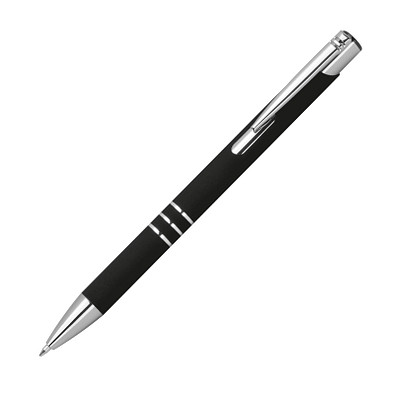 Kugelschreiber aus recyceltem Aluminium Dunmore,schwarz