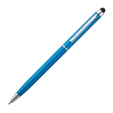 Kugelschreiber mit Touchfunktion, blaue Mine, hellblau