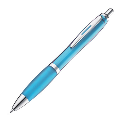 LANCE® Kugelschreiber Rio, blaue Mine, hellblau-transparent