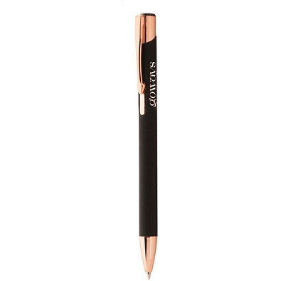 Metall-Kugelschreiber schwarz/roségold