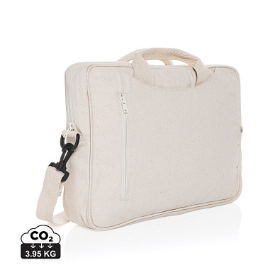 Laluka AWARE™ 15.4 Zoll Laptop-Tasche aus recycelter Baumwolle, off white