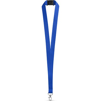 LEEDS. Lanyard aus Polyester mit Sicherheitsverschluss, Königsblau