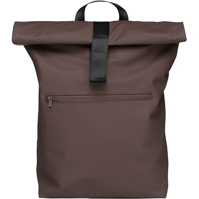 Recycled PU Roll-Top Rucksack Lennon,Braun