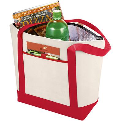 Lighthouse Non Woven Kühltasche, natur,rot